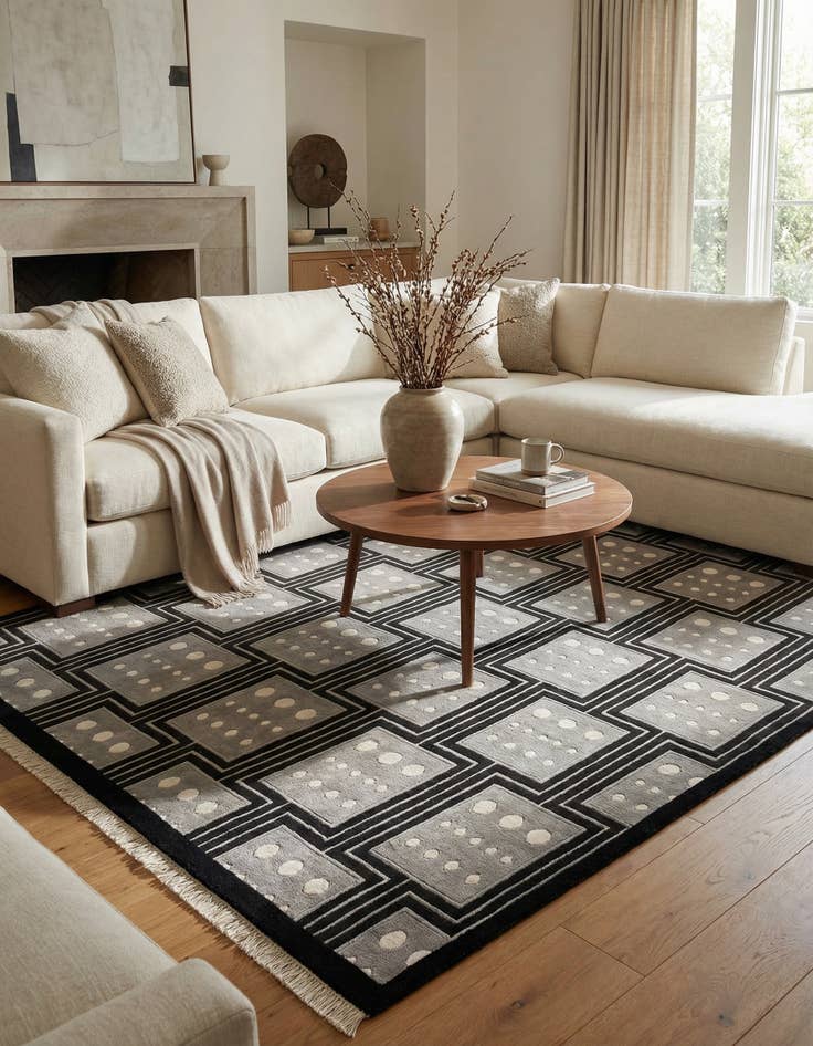 Detail image of 5' 6 x 7' 8  Hand Knotted Darya Wool Rug