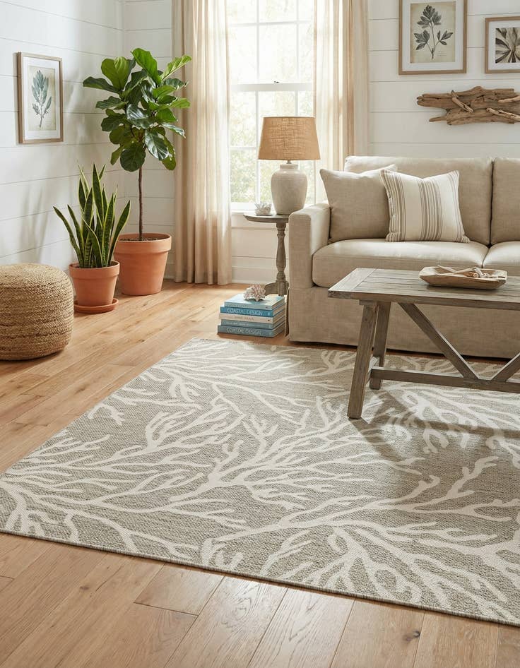 Detail image of  6' x 9'  Washable Coastal Indoor / Outdoor Rug