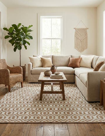 9' x 12' Hand Woven Chindi Jute Rug