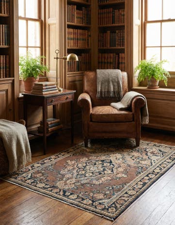 4' 2 x 5' 5 Hand Knotted Ultra Vintage Persian Wool Rug