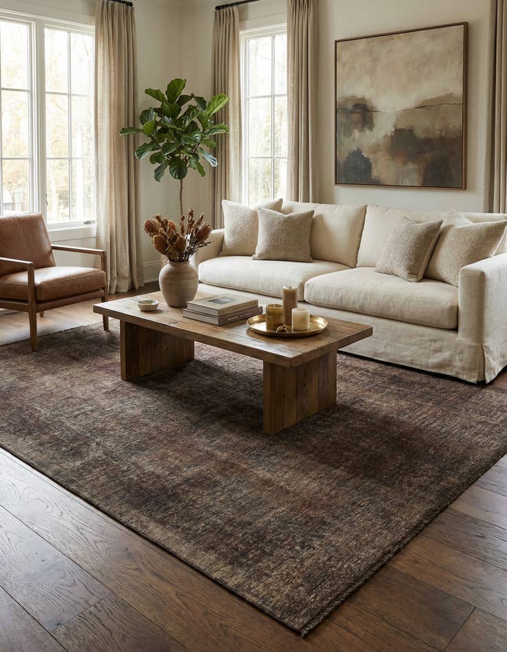 Detail image of  6' 9 x 9' 4  Hand Knotted Ultra Vintage Persian Wool Rug