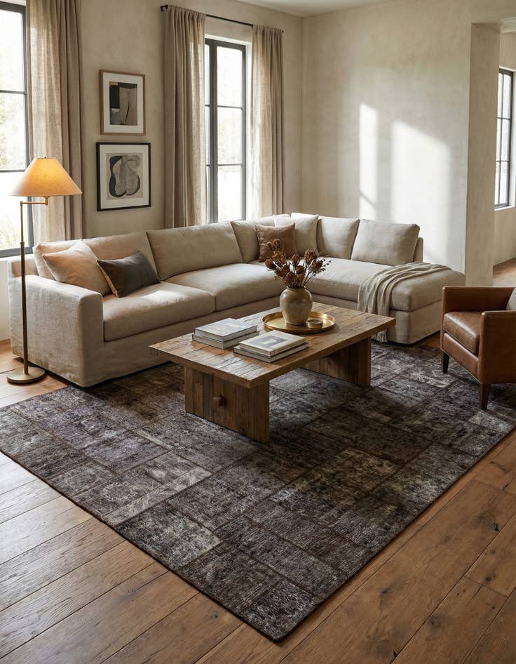 Detail image of 8' 4 x 10'  Hand Knotted Ultra Vintage Persian Wool Rug