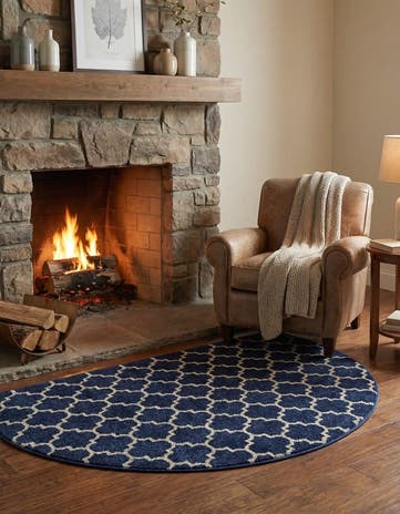 2' 7 x 4' Lattice Hearth Rug