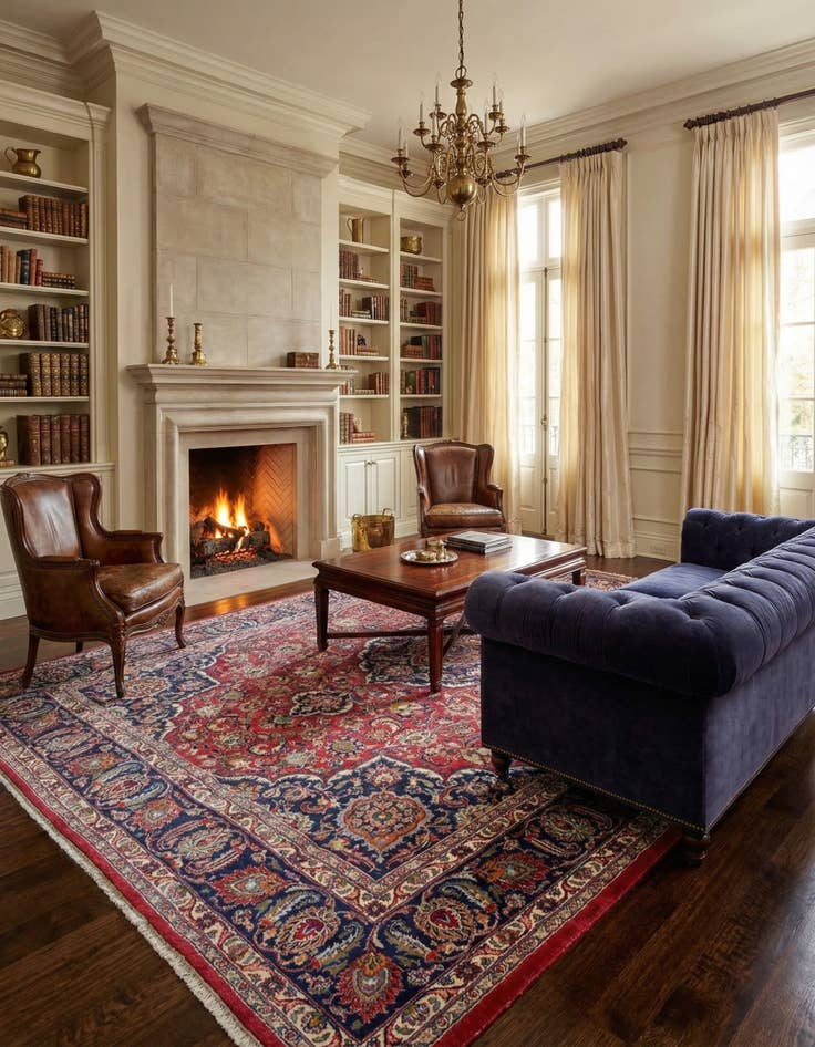 Detail image of  10' x 13' 2  Hand Knotted Mashad Persian Wool Rug