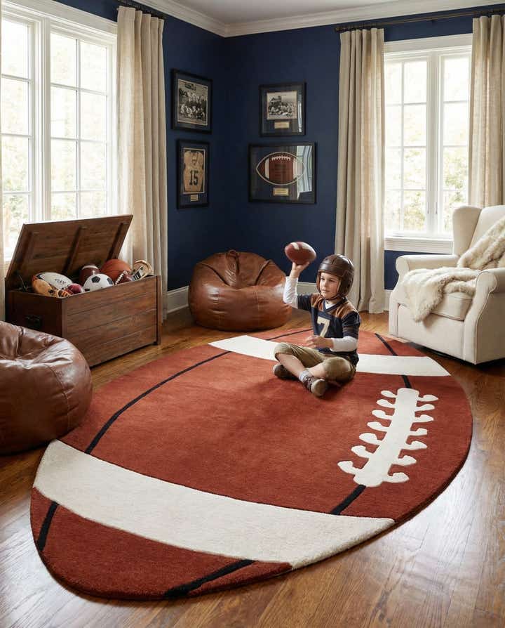 6' x 10' Playtime Kids Wool Oval Rug