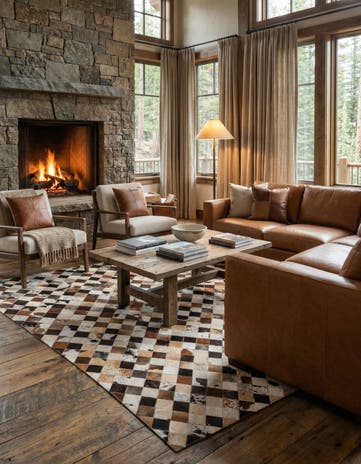 5' 5 x 7' 6 Cowhide Rug