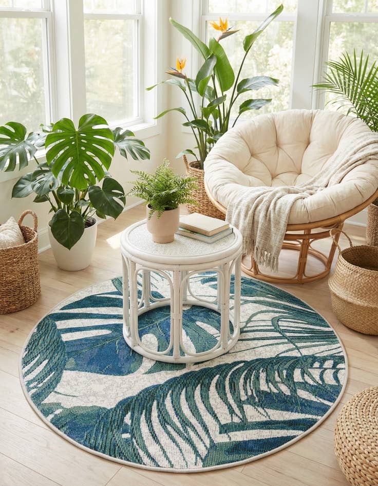 Detail image of  3' 3 x 3' 3 Blossom Round Rug