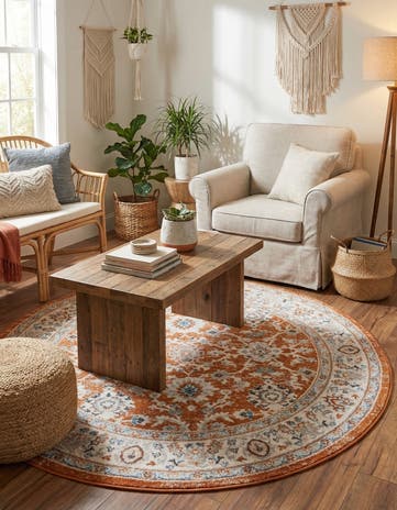 5' 3 x 5' 3 Charlotte Round Rug