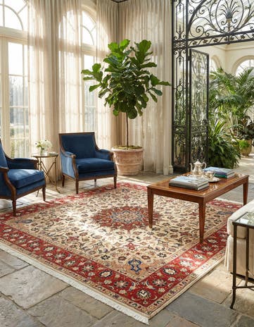 6' 5 x 6' 9 Tabriz Square Rug