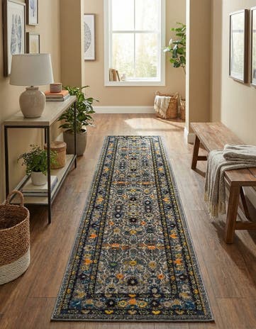 2' 7 x 10' Washable Fleur Runner Rug