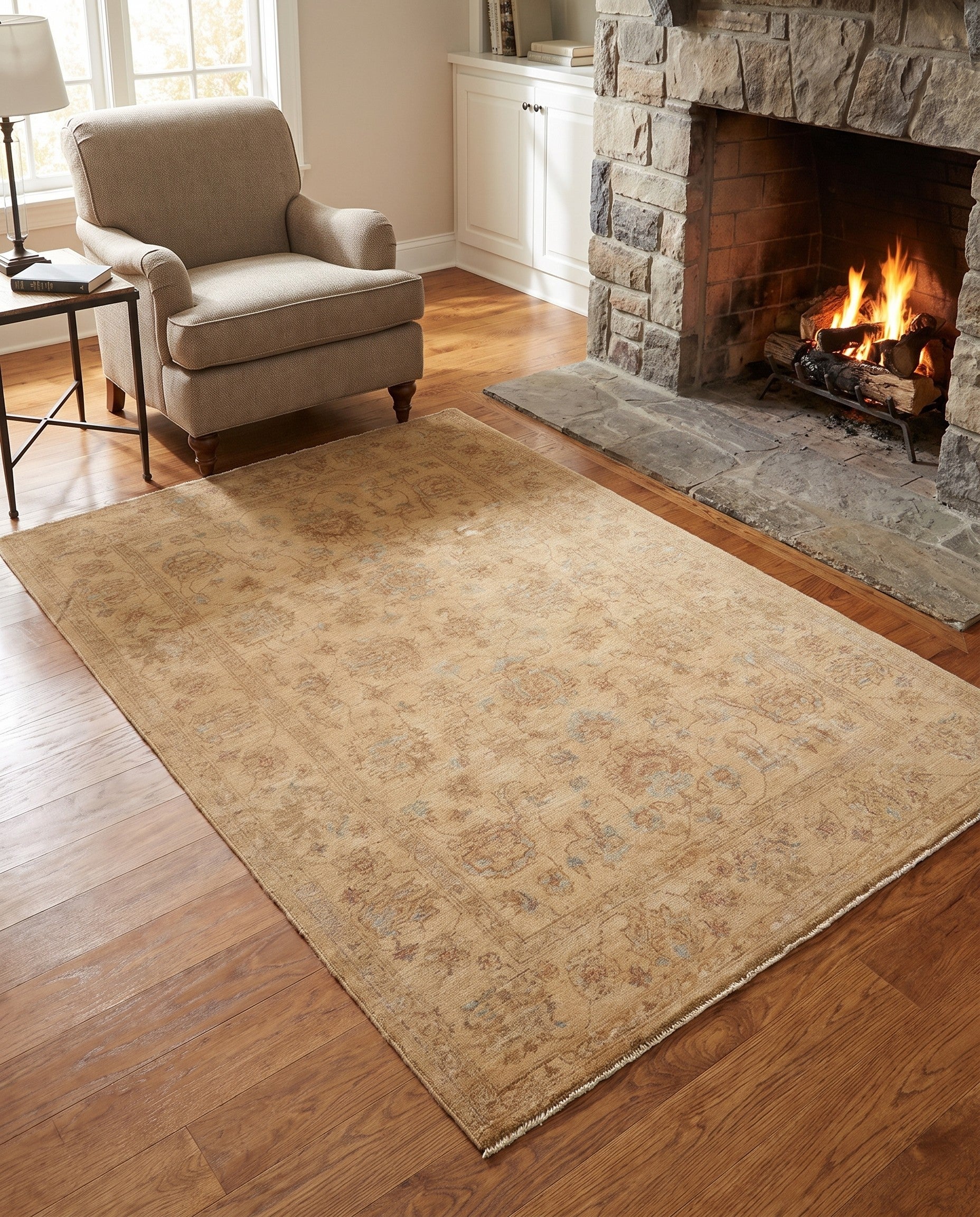 4' x 5' 11 Hand Knotted Ziegler Rug