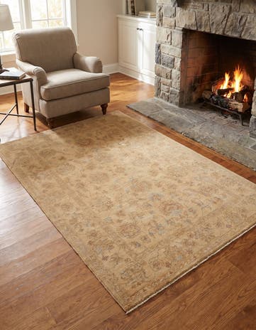 4' x 5' 11 Hand Knotted Ziegler Rug