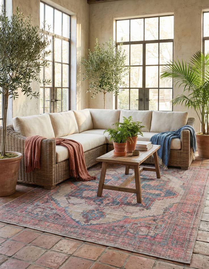 Detail image of  7' 10 x 10'  Washable Nostalgia Rug