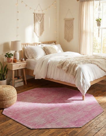 Pink Asha Octagon Rug
