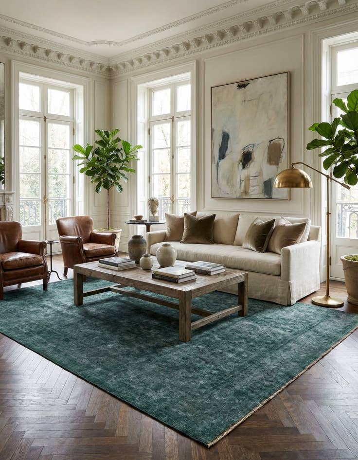 Detail image of 9' 2 x 12' 5  Hand Knotted Ultra Vintage Persian Wool Rug