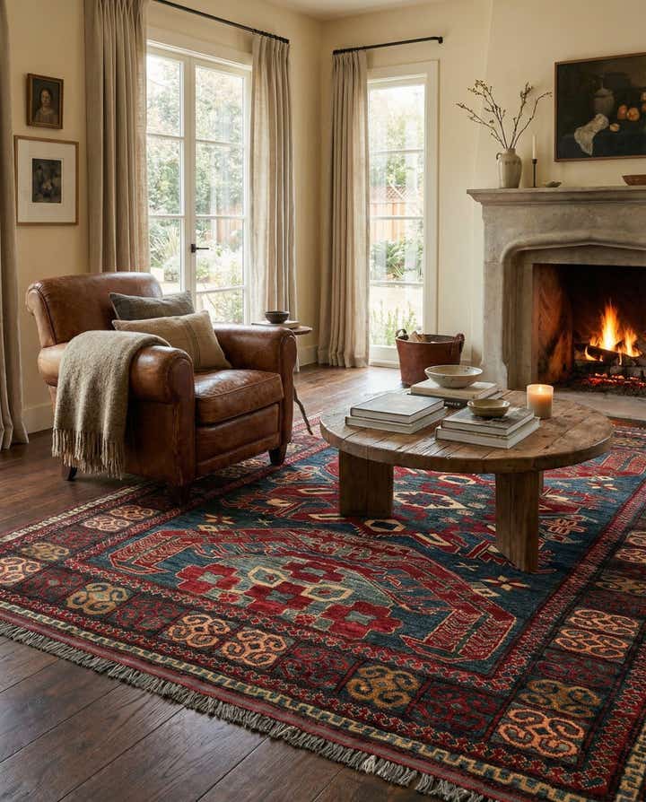 5' x 6' 11 Hand Knotted Kazak Wool Rug