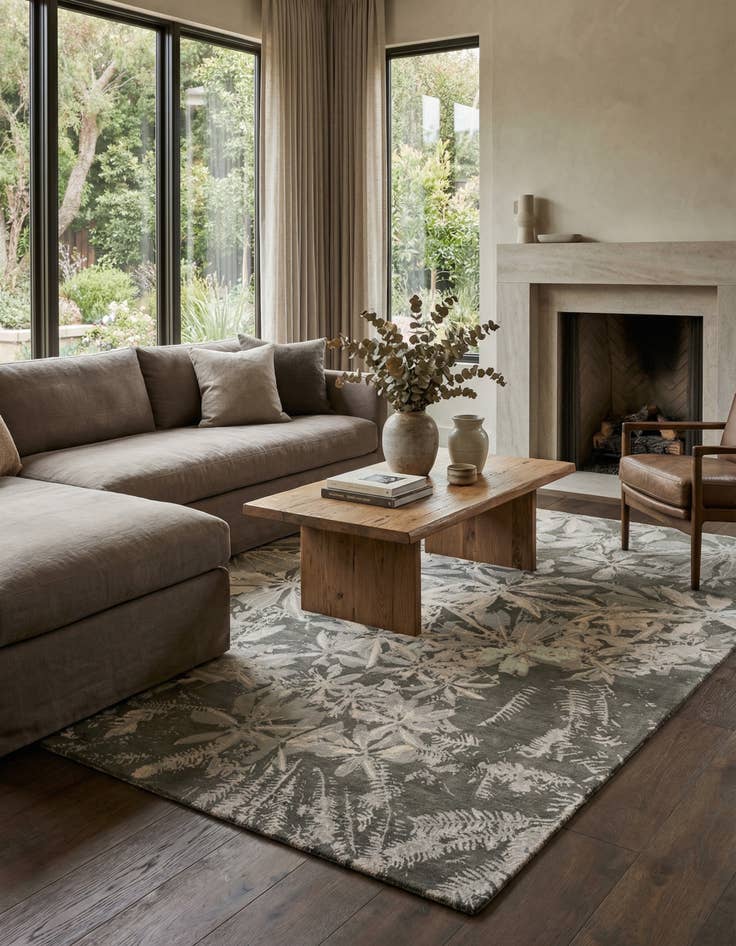 Detail image of  7' 7 x 9' 10 Modern Himalaya Wool Rug