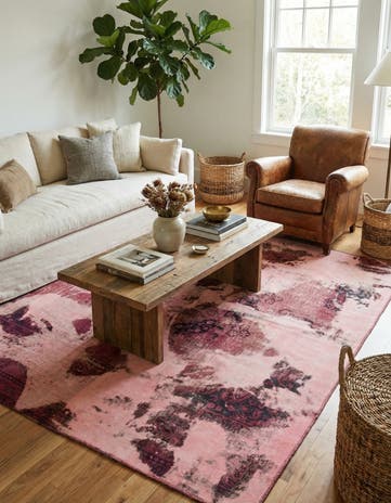 6' x 7' Hand Knotted Ultra Vintage Persian Wool Square Rug