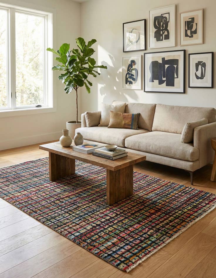 Detail image of  3' x 5' 2  Hand Knotted Modern Ziegler Rug