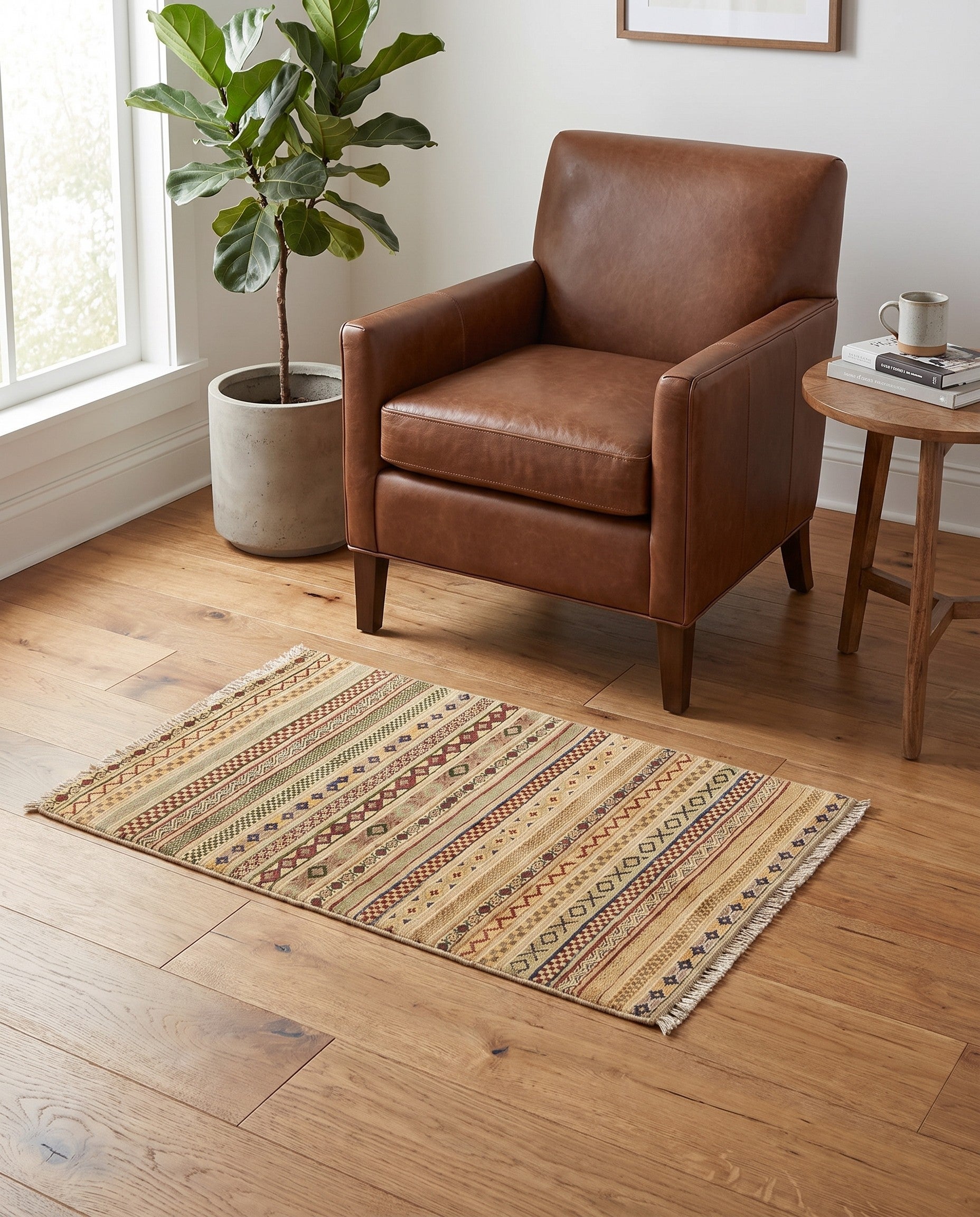 2' 8 x 4' Hand Knotted Modern Ziegler Oriental Rug
