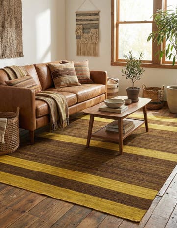 5' 3 x 6' 9 Hand Woven Kilim Afghan Wool Rug