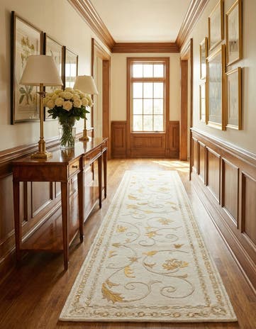 2' 8 x 9' 10 Hand Knotted Darya Wool Runner Rug