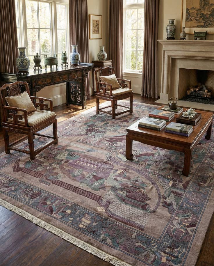 Detail image of 10' x 12' 11 Hand Knotted Nepal Wool Rug