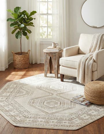 Ivory Charlotte Octagon Rug