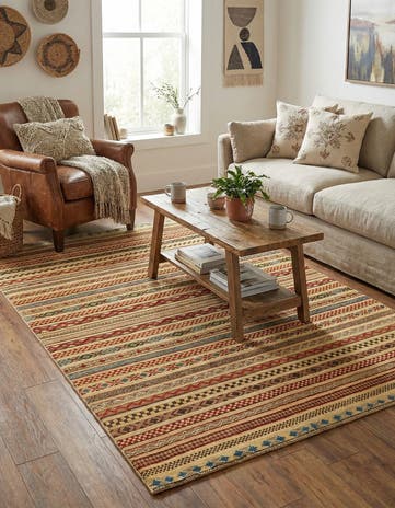4' 9 x 6' 4 Hand Knotted Modern Ziegler Rug