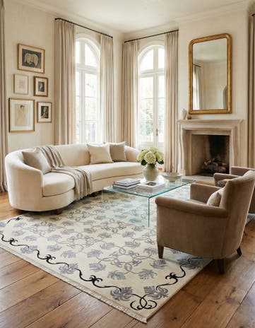 8' 2 x 11' 5 Hand Knotted Darya Wool Rug