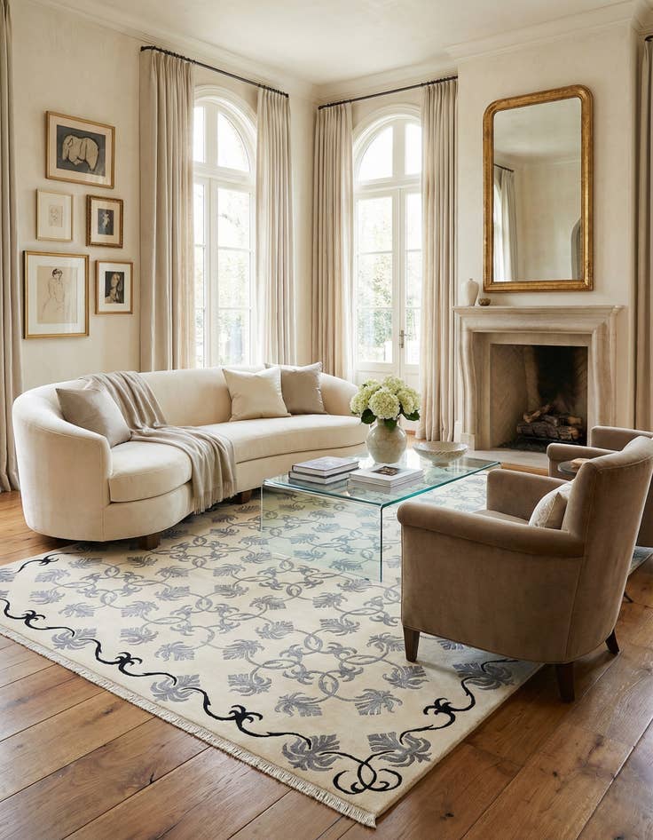 Detail image of  8' 2 x 11' 5  Hand Knotted Darya Wool Rug