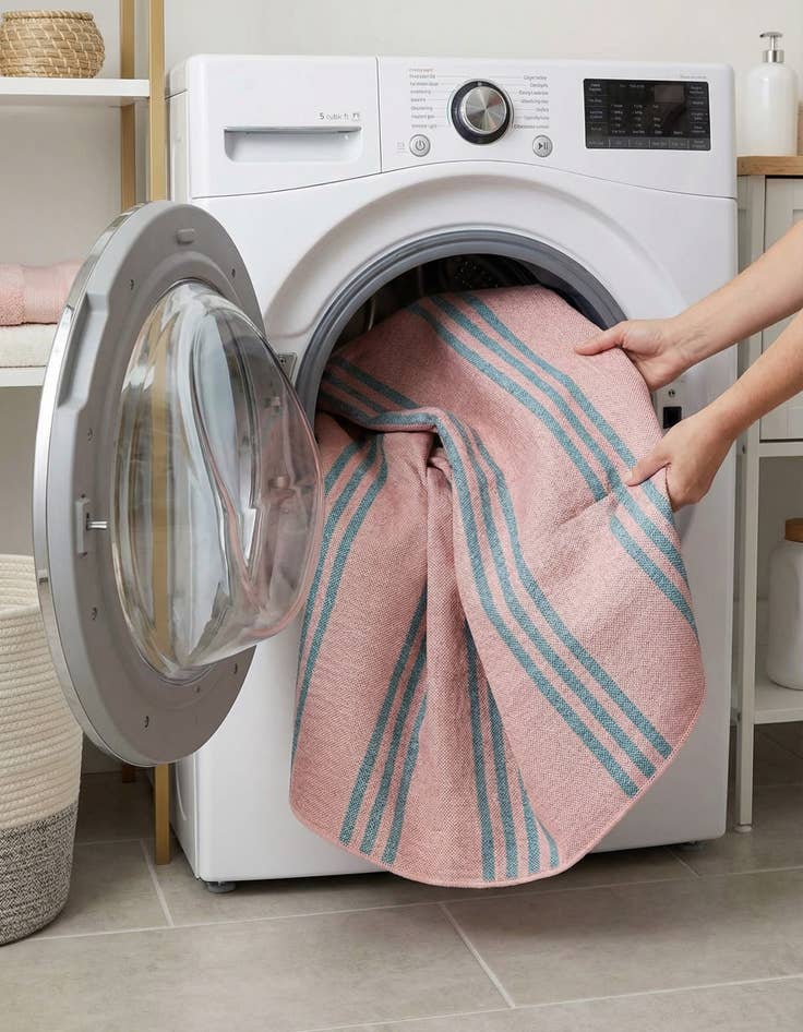 Detail image of 7' x 7'  Washable Jill Zarin Anguilla Indoor / Outdoor Round Rug