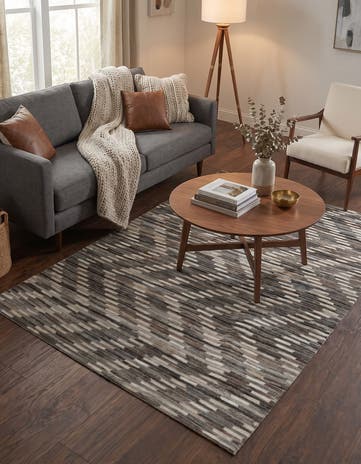 4' x 6' Cowhide Leather Rug