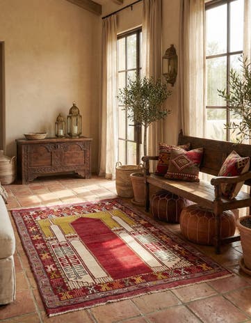 4' 1 x 6' 5 Hand Knotted Anatolian Wool Rug