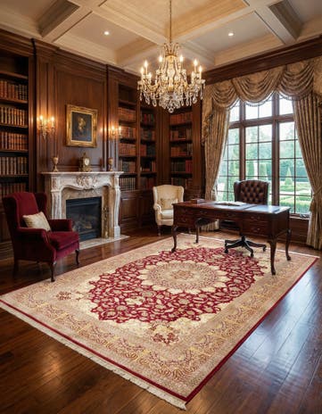 6' 5 x 9' 8 Ghom Silk Rug