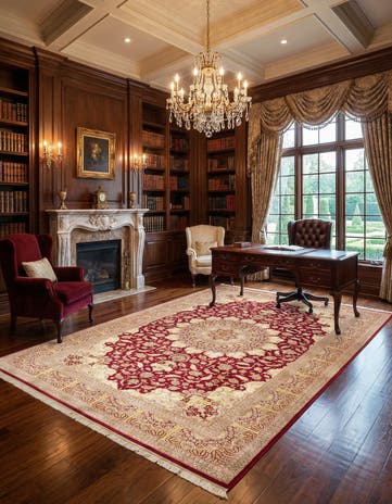 6' 5 x 9' 8 Ghom Silk Rug