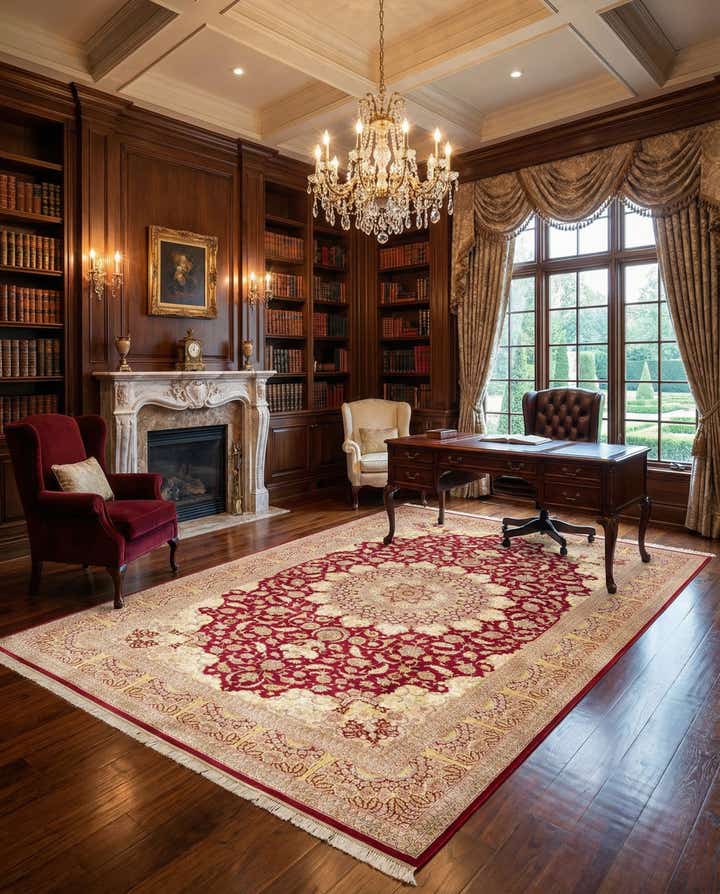 6' 5 x 9' 8 Ghom Silk Rug