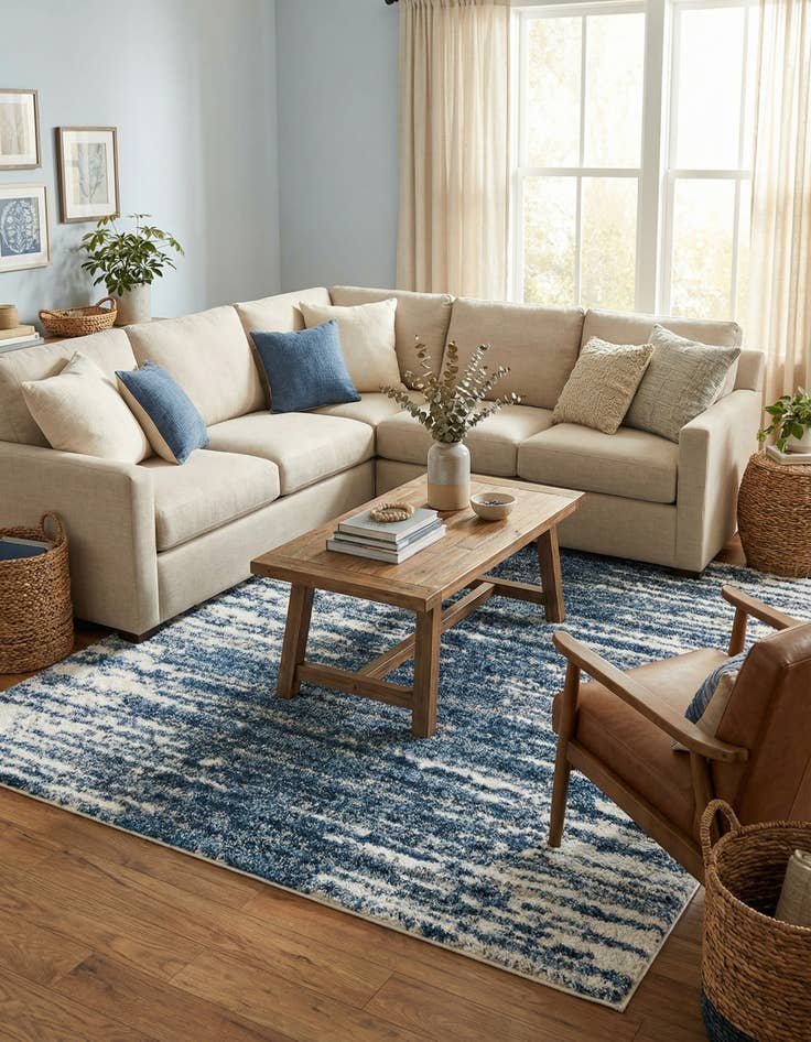 Detail image of 10' x 10' Serenity Shag Square Rug