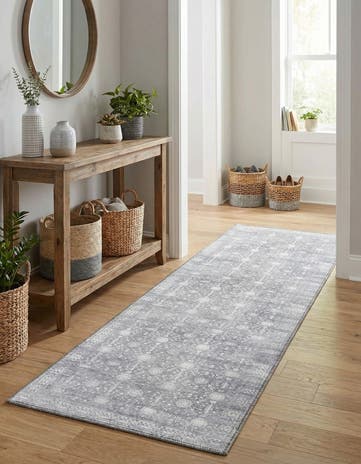2' x 6' Washable Timeless Runner Rug