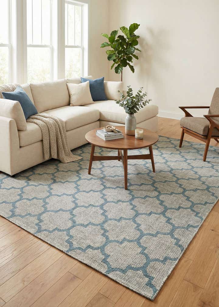 9' x 12' Easy-Clean Trellis Indoor / Outdoor Rug