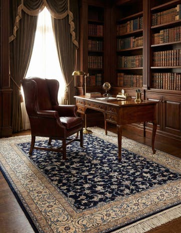 5' 10 x 9' 2 Hand Knotted Nain Rug