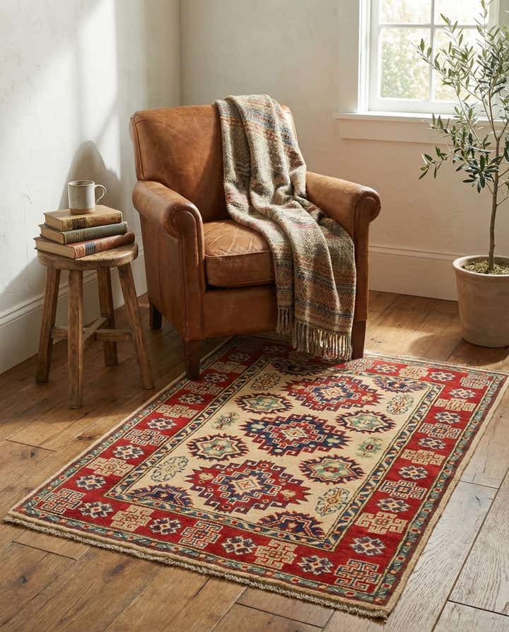 2' 8 x 3' 11 Hand Knotted Kazak Rug