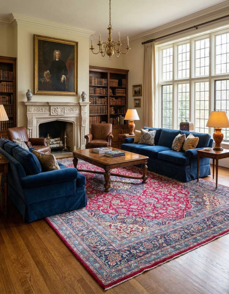 Detail image of  9' 7 x 12' 9  Hand Knotted Mashad Persian Wool Rug