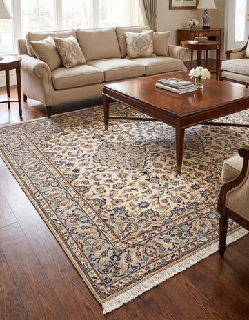 6' 5 x 9' 9 Kashan Wool Rug