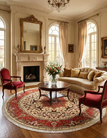 6' 9 x 6' 10 Tabriz Round Rug