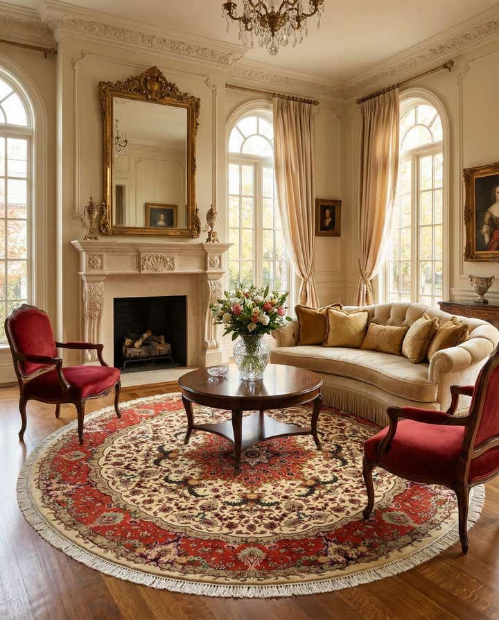 6' 9 x 6' 10 Tabriz Round Rug