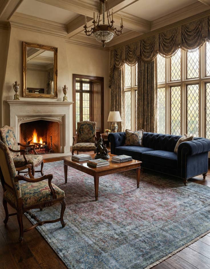 Detail image of 9' 9 x 14' 3 Vintage Royal Wool Rug