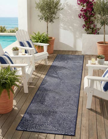 2' 7 x 12' Easy-Clean Sabrina Soto Indoor / Outdoor Runner Rug