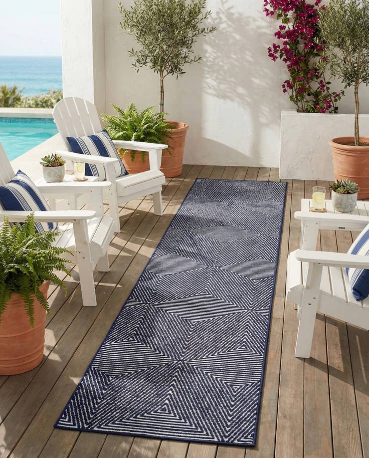 Detail image of 2' 7 x 12' Easy-Clean Sabrina Soto Indoor / Outdoor Runner Rug