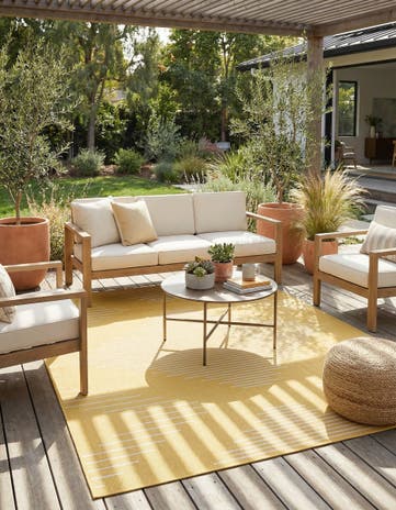6' x 9' Easy-Clean Modern Indoor / Outdoor Rug